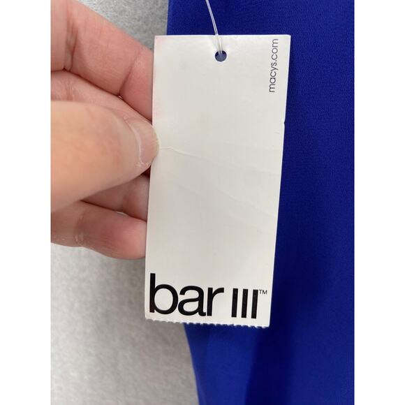 NWT Bar 111 Dress Women's Small Blue Collared Sleeveless Waist Tie Pockets Lined - Picture 9 of 10